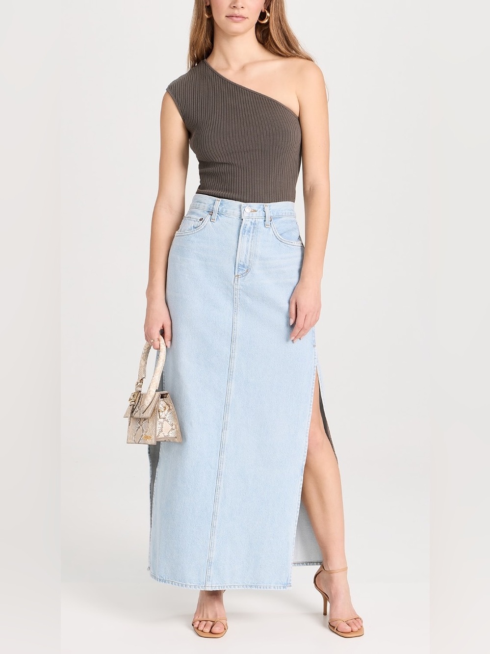 AGOLDE Astrid Slice Denim Skirt - Size 26